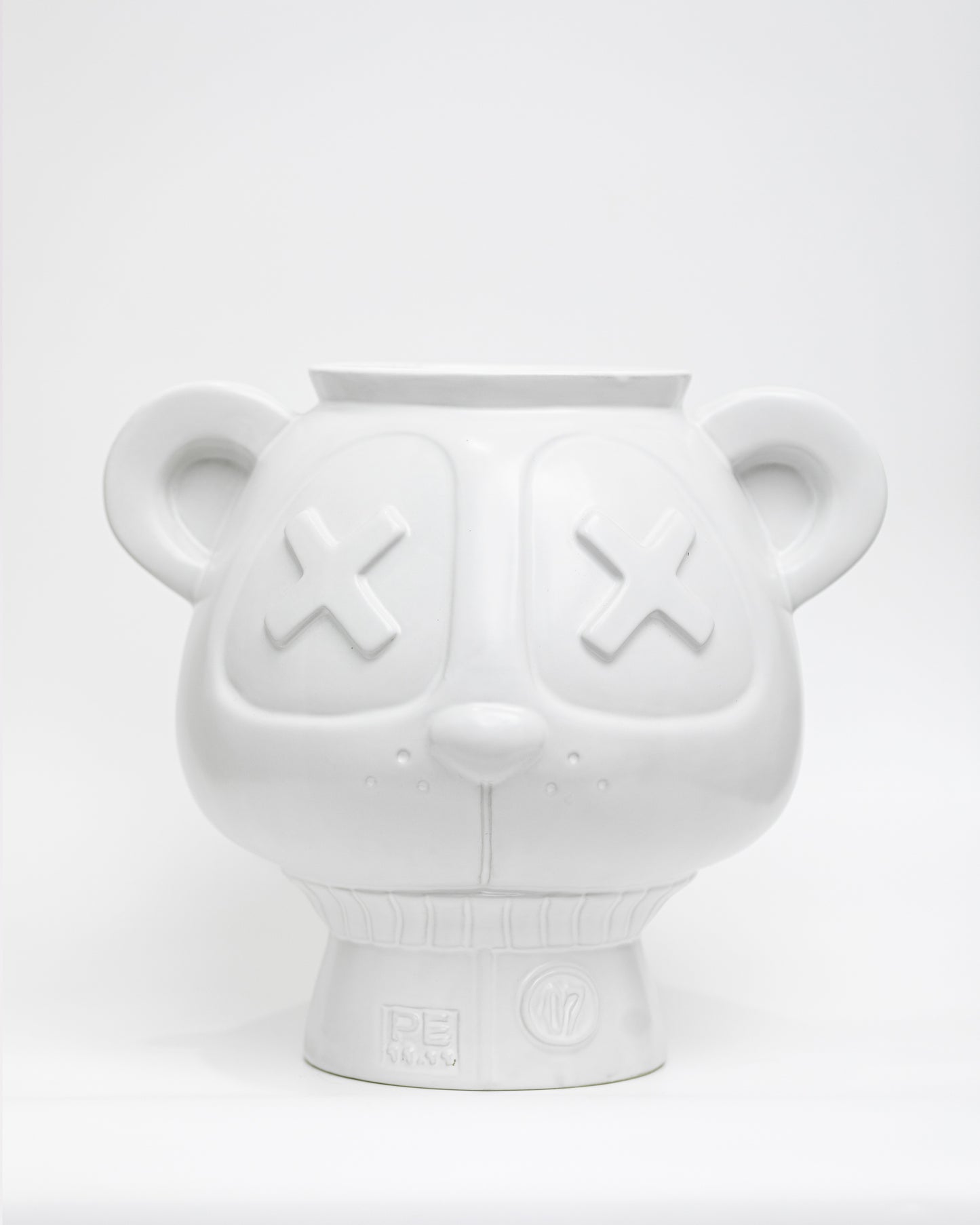 Florero Panda Atómica del Imaquinario de Yute y Tocuyo, mediano