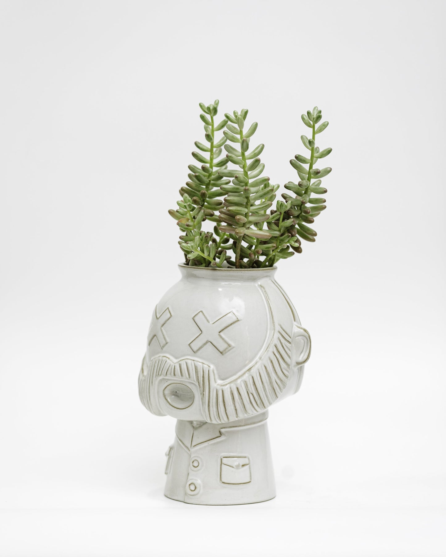 Florero Grau.tobot, del mundo de los Perujis, pequeño