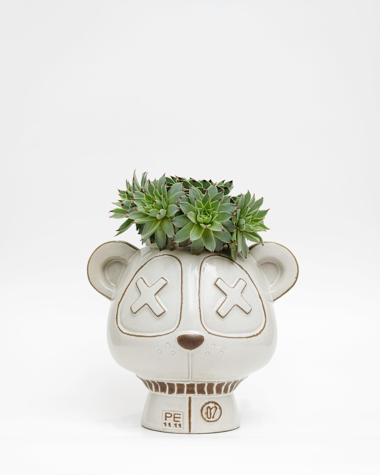 Florero Panda Atómica del Imaquinario de Yute y Tocuyo, pequeño