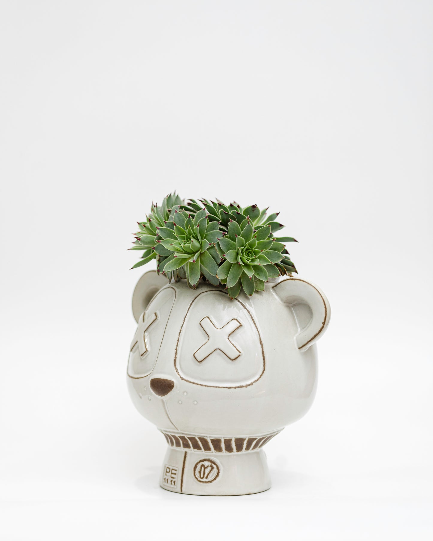 Florero Panda Atómica del Imaquinario de Yute y Tocuyo, pequeño