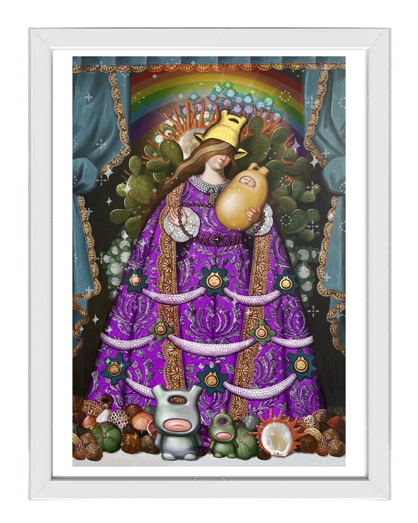 WAKO.FELINA.MADRE.MORADA, grabado edición limitada