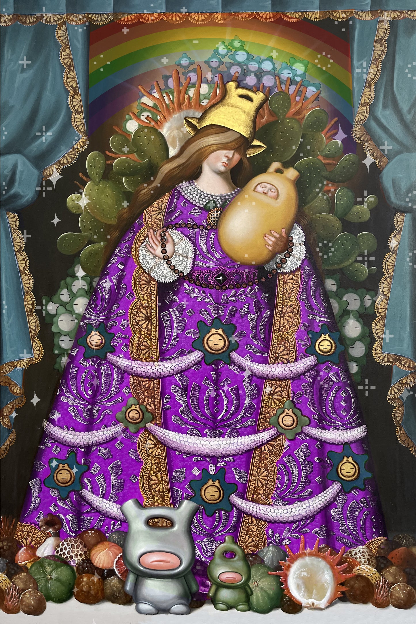 WAKO.FELINA.MADRE.MORADA, grabado edición limitada