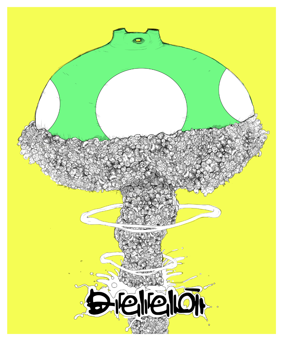 WAKO.Mushroom.Cloud, grabado edición limitada