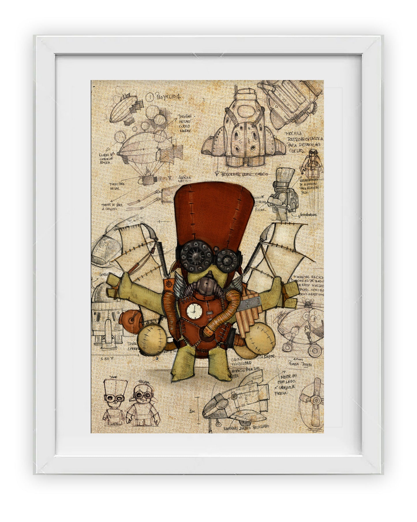 YUTE STEAMPUNK, grabado edición limitada