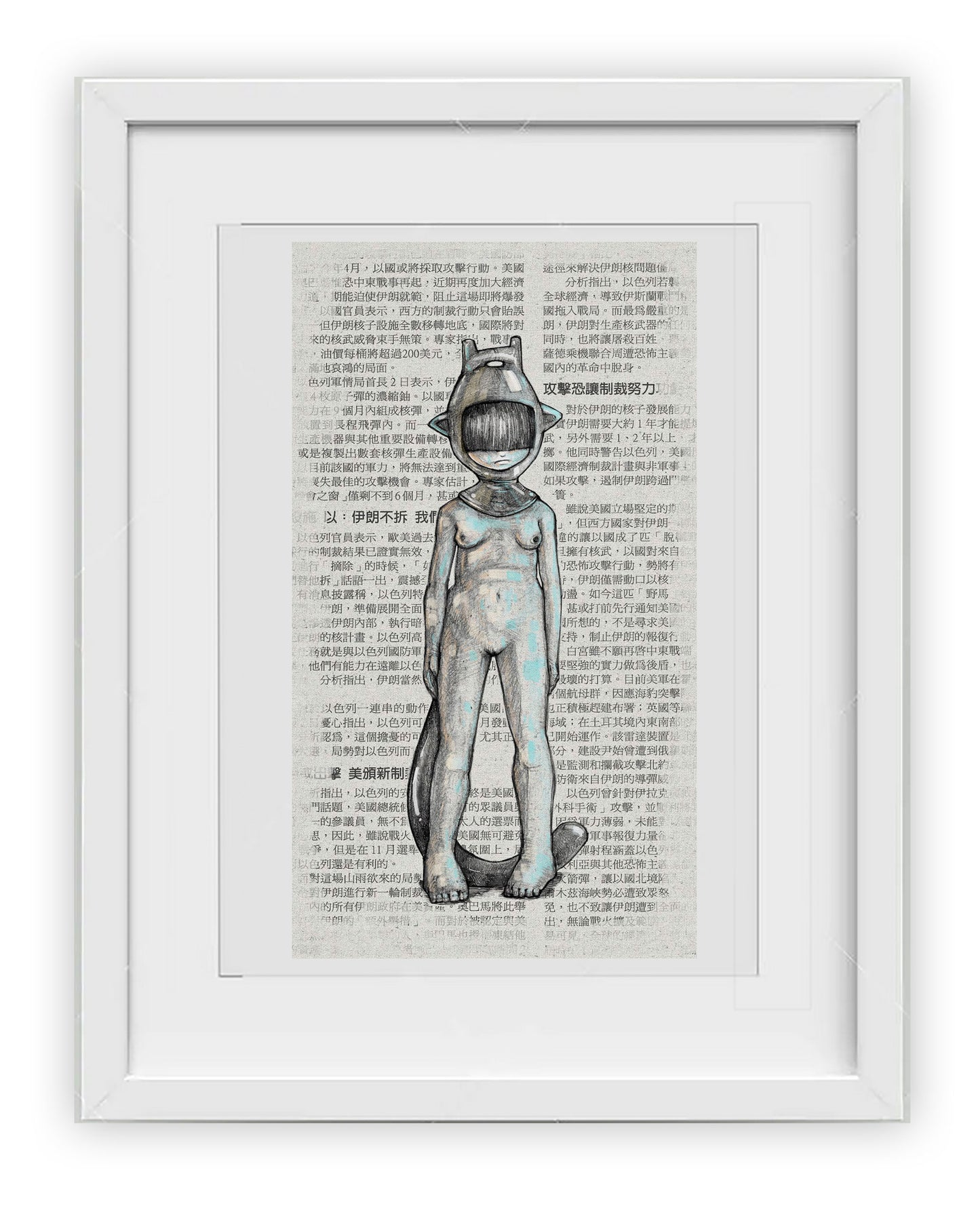 WAKO.FELINA.STANDING, grabado edición limitada