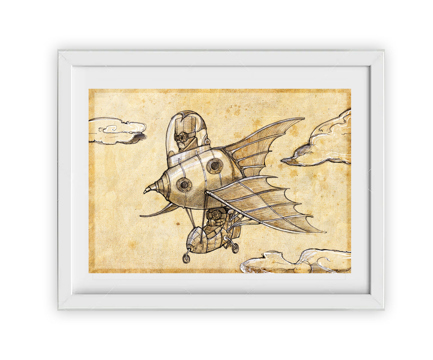 El RETRO FLYING GOLDFISH, grabado en edición limitada
