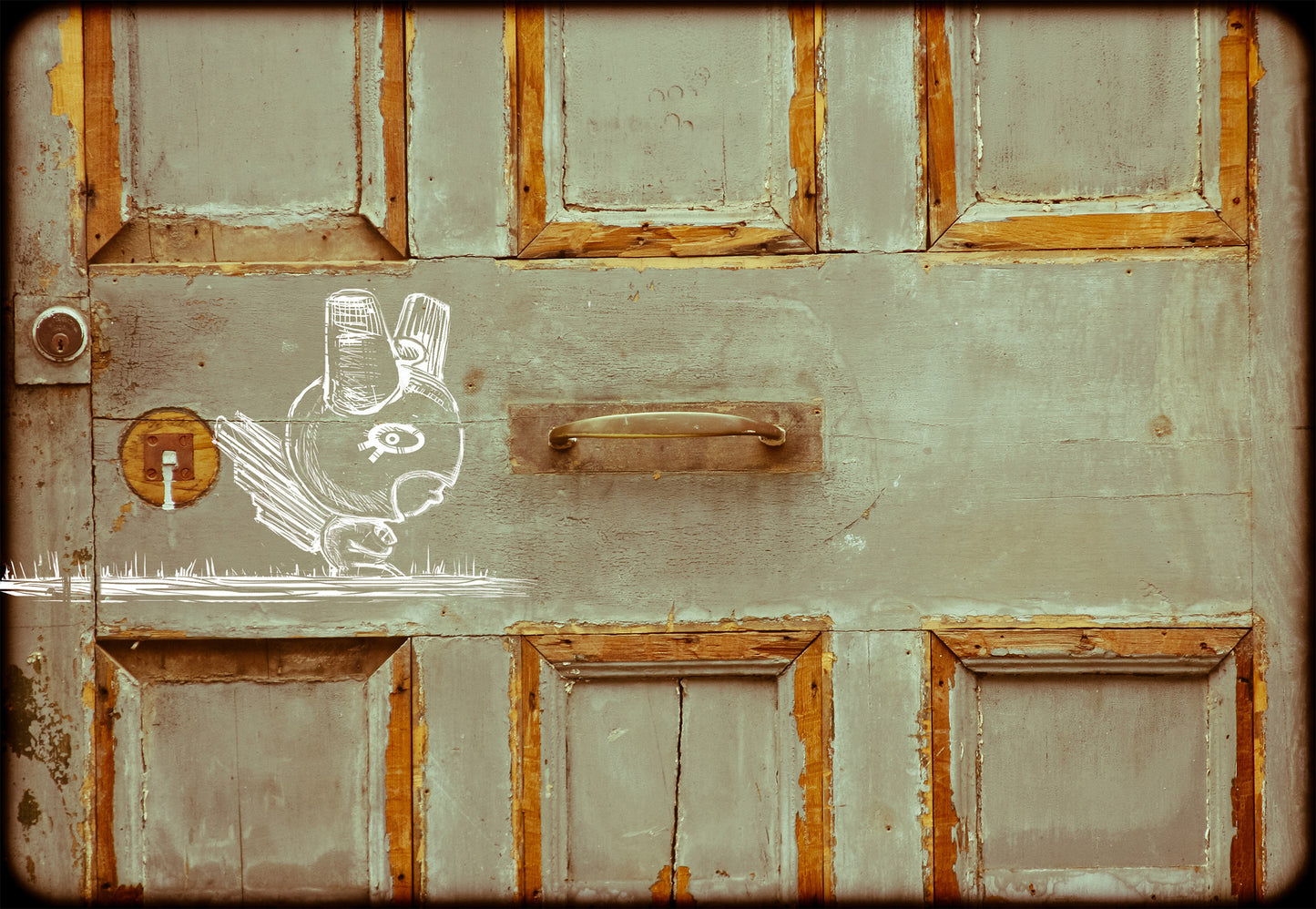 WAKO EN UNA PUERTA 1, grabado en edición limitada