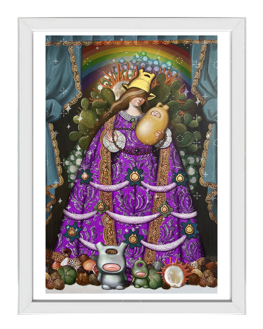 WAKO.FELINA.MADRE.MORADA, grabado edición limitada